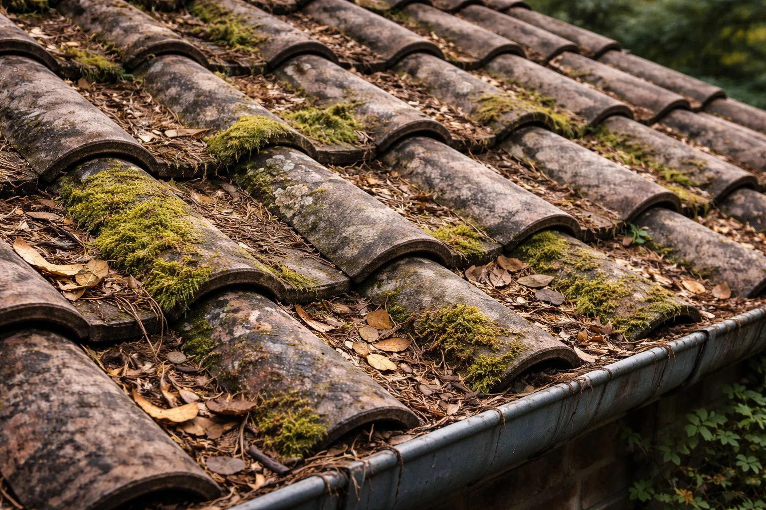 Toiture non entretenue